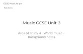 World music GCSE Unit 4 Area of Study - Introduction