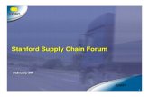 Stanford Supply Chain Forum Stanford Supply Chain Forum