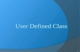 Class & Object - User Defined Method