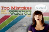 Top Mistakes that Telemarketers Need to Watch Out For