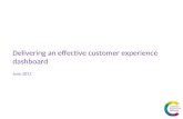 Delivering an effective customer experience dashboard