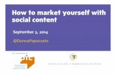 How to market yourself with social content