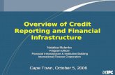 Overview of Credit Reporting and Financial Infrastructure