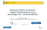eGovernment in Spain: Legal frameworks as a leverage for sustainability