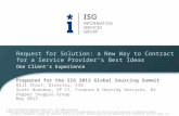 Request for Solution: a New Way to Contract for a Service Provider's Best Ideas