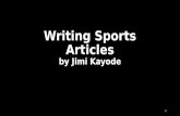 Writing sports articles