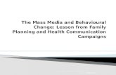 The mass media and behavioural change