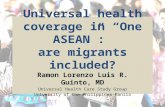 Universal Health Coverage in 'One ASEAN': Are Migrants Included?