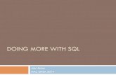 Doing more with SQL