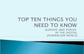 Top ten things you need to know