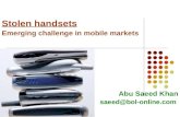 Stolen handsets Emerging challenge in mobile markets