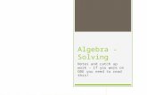 Algebra   solving no animations