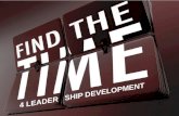 Finding Time for Leadership Development