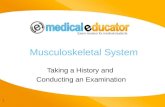 Conducting a musculoskeletal examination
