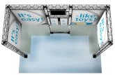 Modular truss system display for trade show exhibition stand designs.