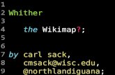 Whither the Wikimap?