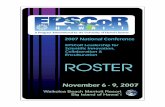 EPSCoR 2007 Roster for-print