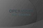 Operators in c language