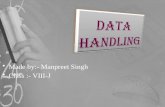 Data handling  -