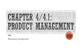 Chapter 4.1 product management