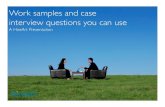 Case Interviews and Work Sample Questions in Marketing, Sales and Customer Service