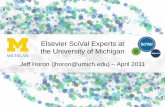 Science of Team Science Conference - Research Networking Tools Workshop - Elsevier SciVal Experts at the University of Michigan