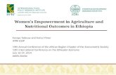 Women’s Empowerment in Agriculture and Nutritional Outcomes in Ethiopia