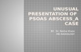 Unusual presentation of psoas abscess  _a case