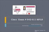 Cisco Exam # 642 611 Mpls Study Notes