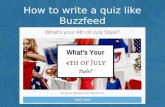 How to write a quiz like buzzfeed