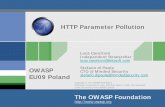 AppSec EU 2009 - HTTP Parameter Pollution by Luca Carettoni and  Stefano di Paola