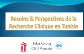 Besoins & perspectives de la recherche clinique en tunisie