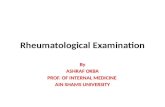Clinical approch to rheumatological examination