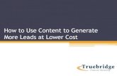 How to Generate More Leads at Lower Cost