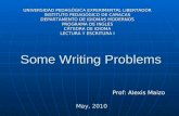 Some writing problems