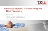 TSIA/TSW Support Partner Best Practices