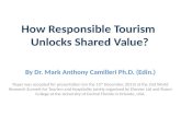 How Responsible Tourism Management unlocks Shared Value?