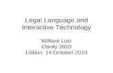 Legal language and technology - Bill Lutz