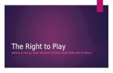Universal Declaration of Human Rights: The right to play