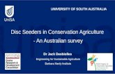 Disc Seeders in Conservation Agriculture - An Australian survey