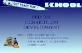 Curriculum as the content and instructional approach