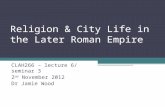Religion and City Life in the Later Roman Empire