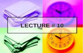 ISL201 - Islamic Studies- Lecture 10