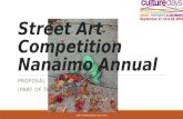Street art competition with poster and conact info
