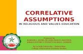 Correlative Assumptions in Religious and Values Education