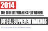 2014's Top 10 Best Multivitamins for Women