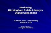 Marketing Birmingham Public Library's Digital Collections