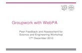 Groupwork with WebPA - Sharon Boyd and Jo-Anne Murray