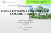 Energy Efficiency Standard and labeling in Malaysia 2010