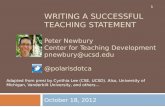 UCSD Teaching Statement workshop